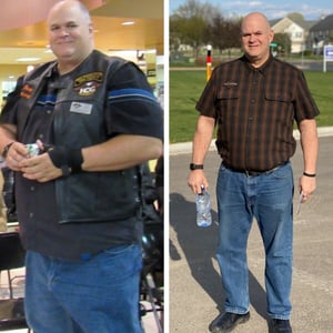 David before and after weight loss