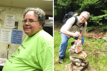 Dennis is enjoying hiking and being active after his weight loss.