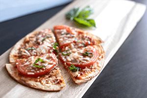 Margherita Pizza on table