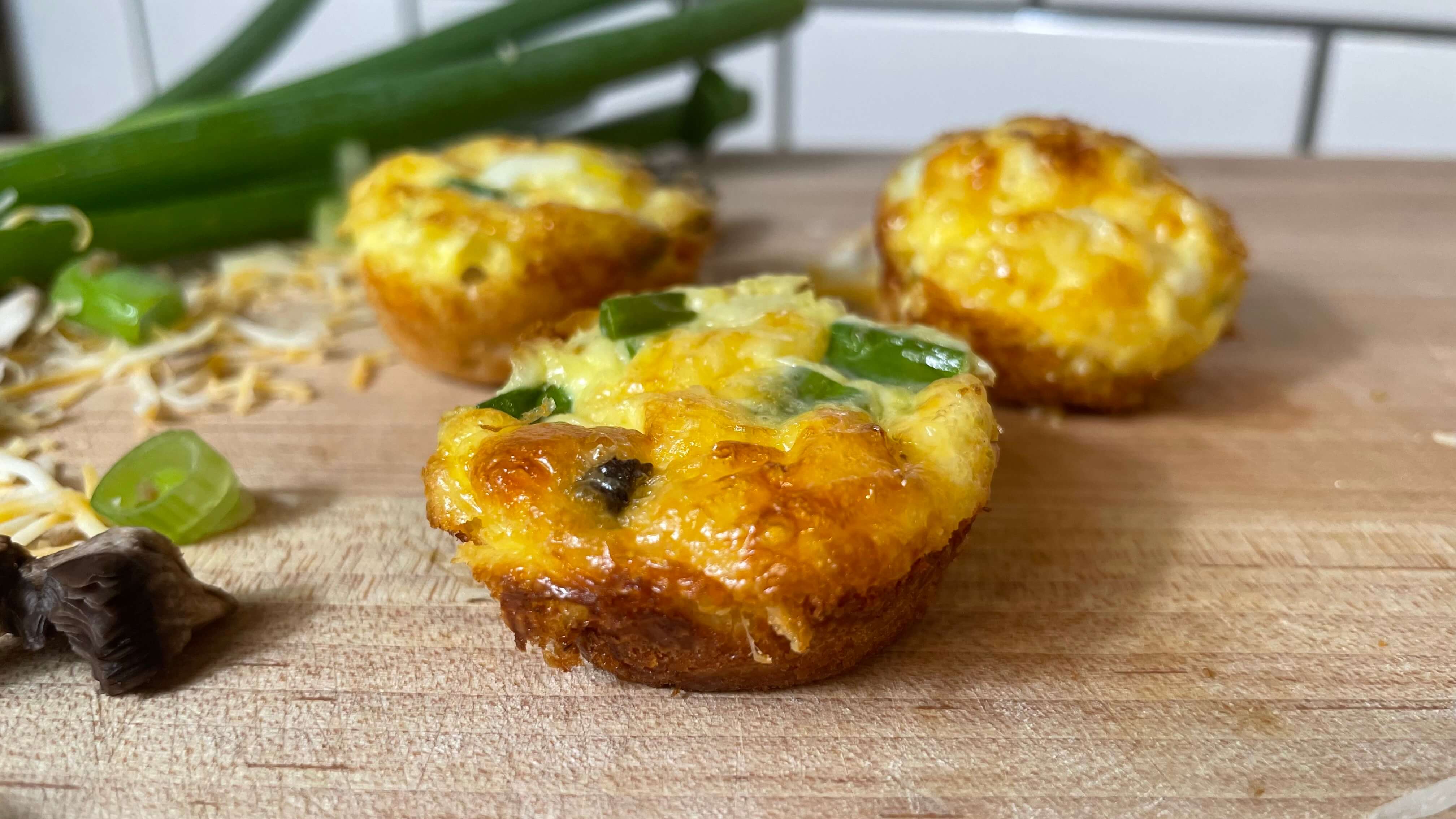 Green onion and bacon mini quiche recipe (1)