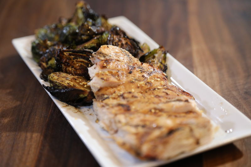 Grilled Chicken and Brussel Sprouts