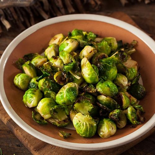 Plate Balsamic Brussel Sprouts Recipe