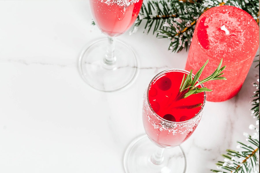Refreshing Cran-Grape Mocktail Mimosa