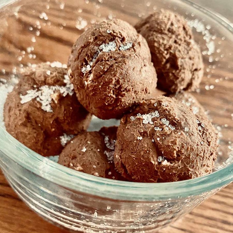 Low Carb Chocolate Air Fryer Donut Holes