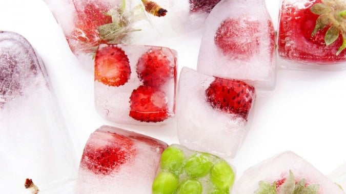 Fruity infused ice