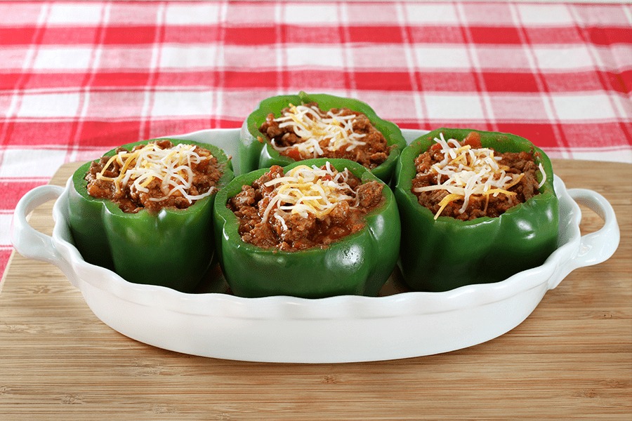 Low Carb Beef Stuffed Peppers