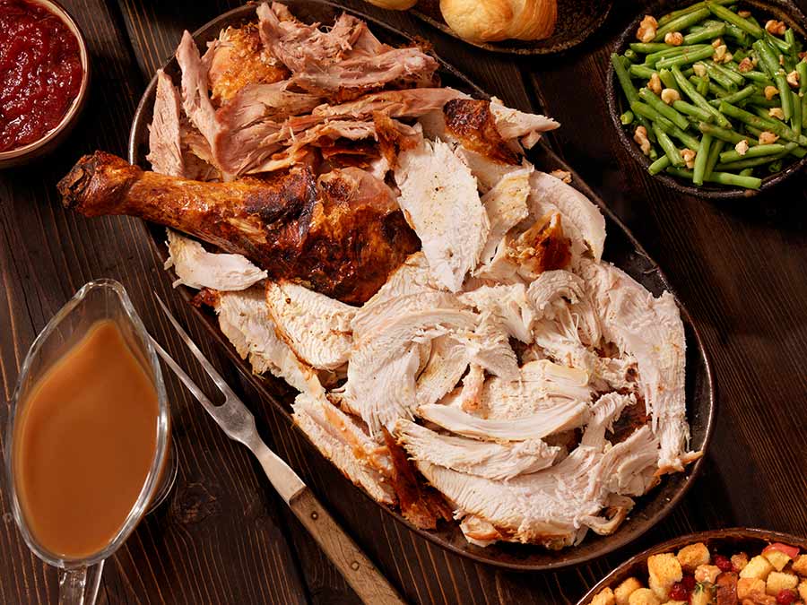 Thanksgiving meal | carved turkey