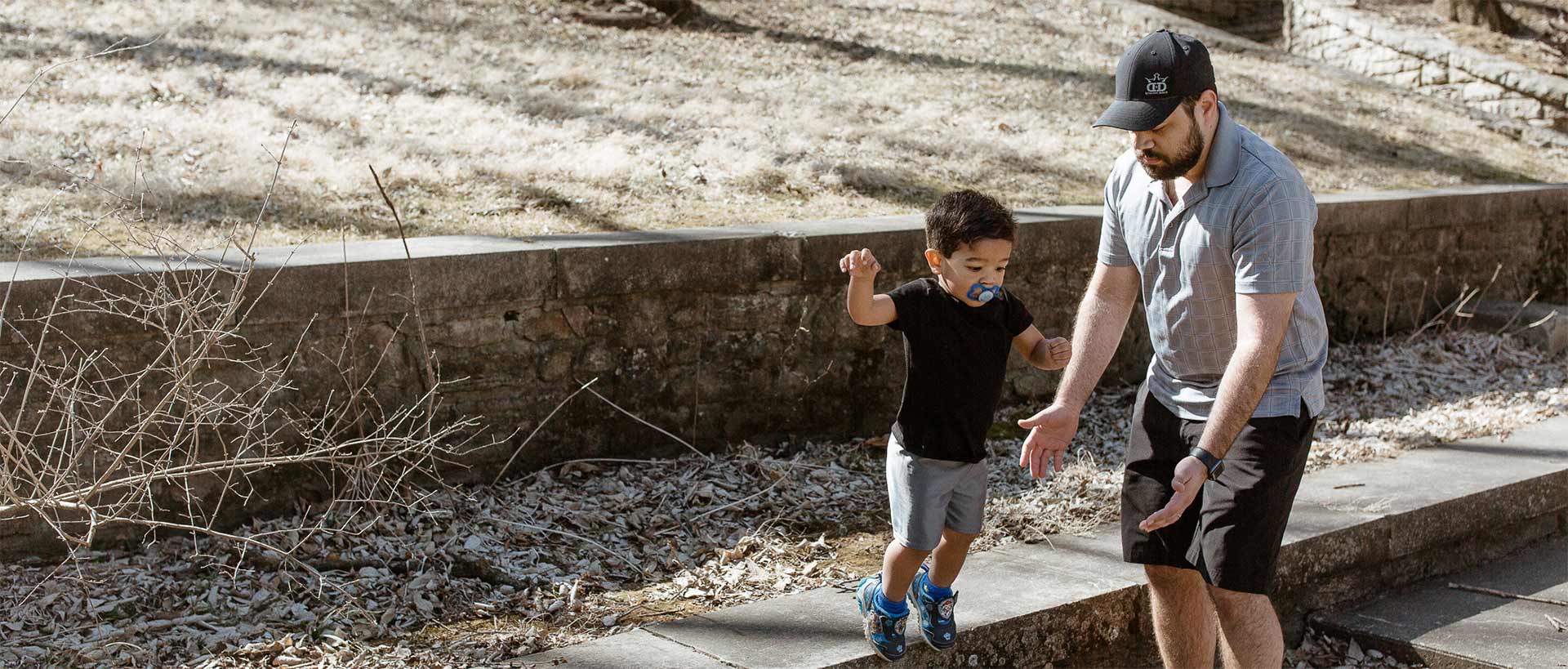 After losing weight with Profile by Sanford, Travis has more energy to go for a walk with his son.