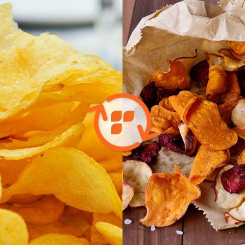 Salty and Crunchy Baked Veggie Chips