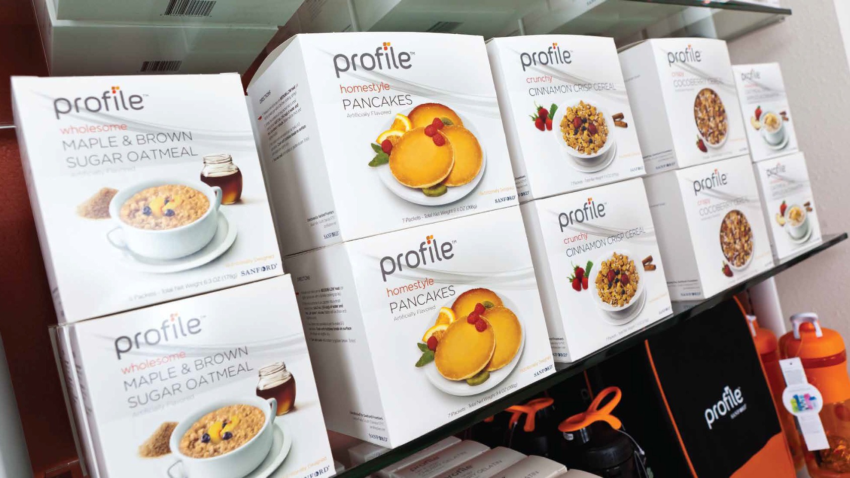 Profile Food Products, including Maple Brown Sugar Oatmeal, Pancakes, Cinnamon Crisp Cereal and more.