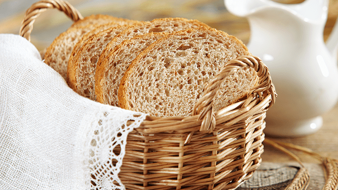 Warm Bread set in basket