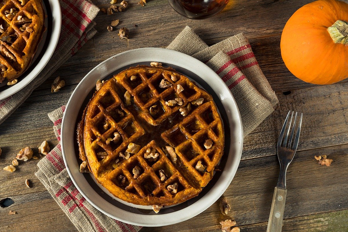 Pumpkin Pecan Waffles