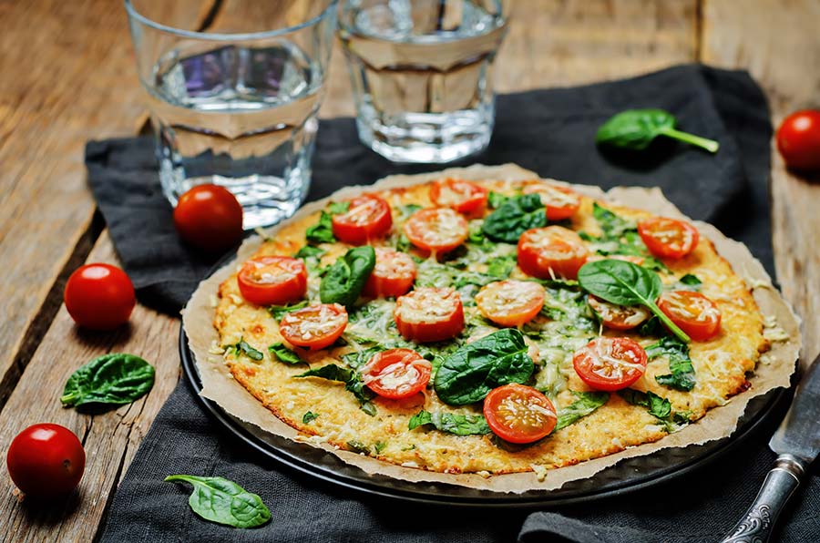 Spinach-Crust-Feta-Pizza