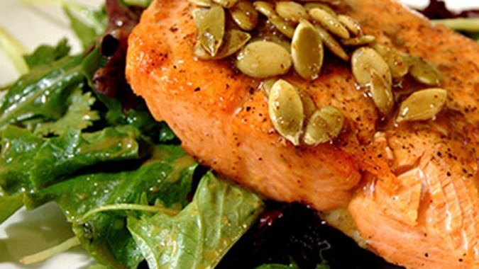 Salmon with Pepita-Lime Butter