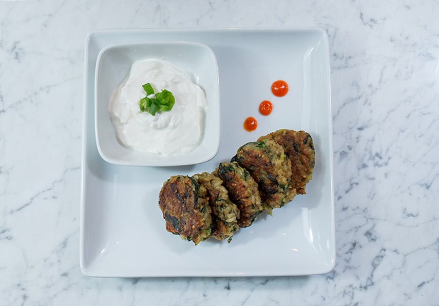 Delicious savory low-carb zucchini fritters