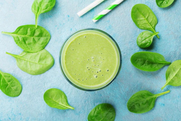 peanut butter and spinach shake