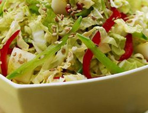 low-carb toasted sesame slaw.